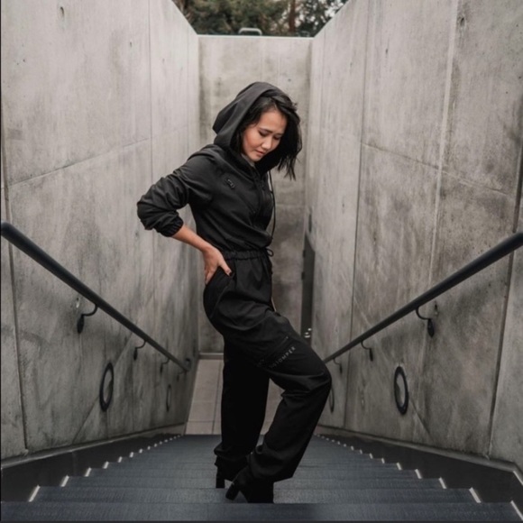 BIOROMPER BLACK HOODED JUMPSUIT UNISEX XL - Picture 3 of 9